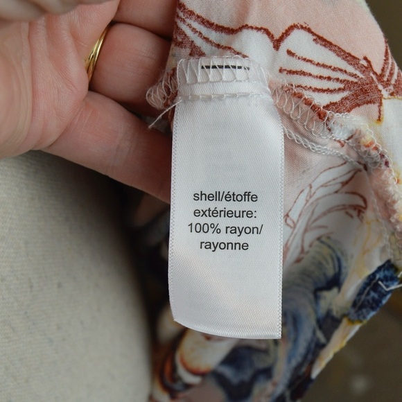 Maurices Pink Floral Peasant Sleeve Kimono, Size S/M - Picture 8 of 9